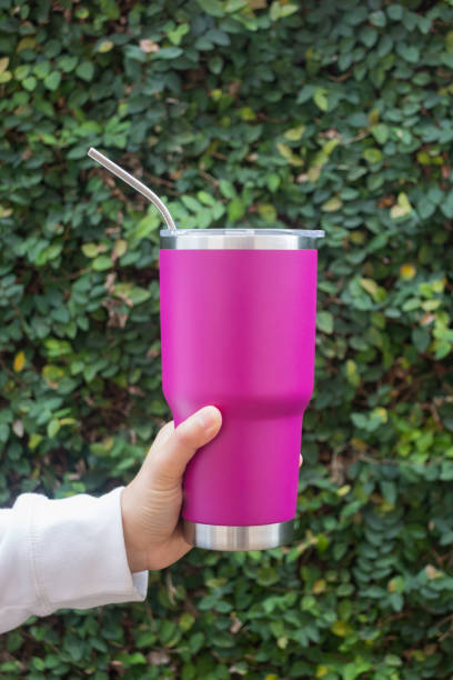istock Hand on large water bottle for keeping temperature 1082291282