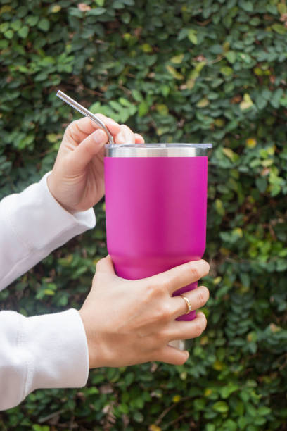 istock Hand on large water bottle for keeping temperature 1082291286
