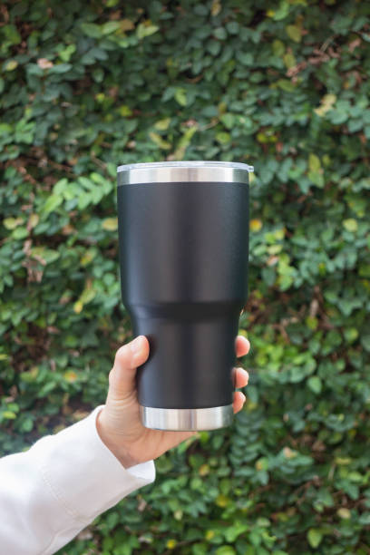 istock Hand on large water bottle for keeping temperature 1082291302