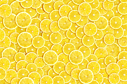 abstract lemon slices composition
