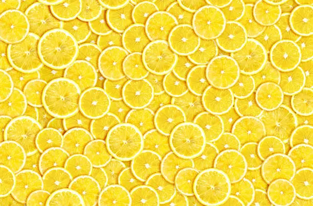 Photo of abstract lemon slices