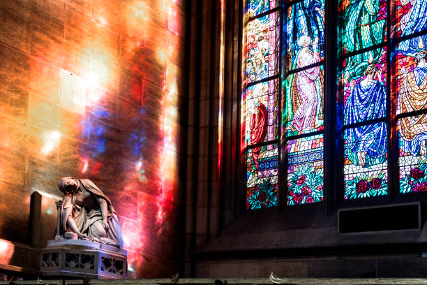 istock St. Vitus cathedral in stained glass interior 1082310204