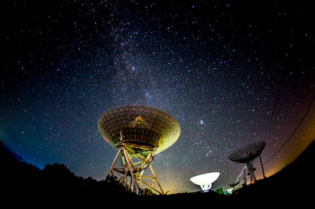 istock Radio telescopes and the Milky Way at night 1082312912