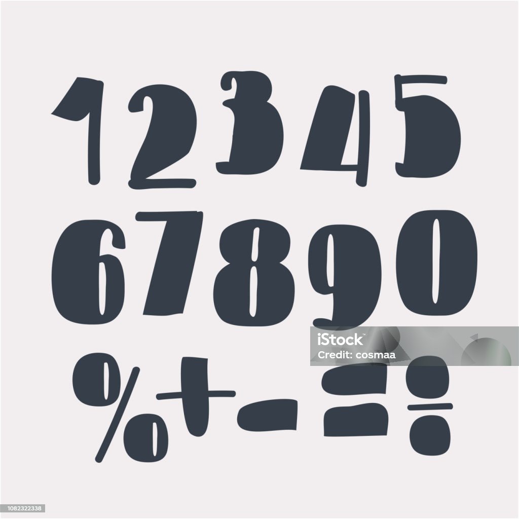 Numbers Set Vector Illustration Stock Illustration - Download Image Now ...