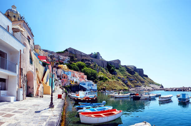 Procida beautiful island in the Tyrrhenian Sea in Italy