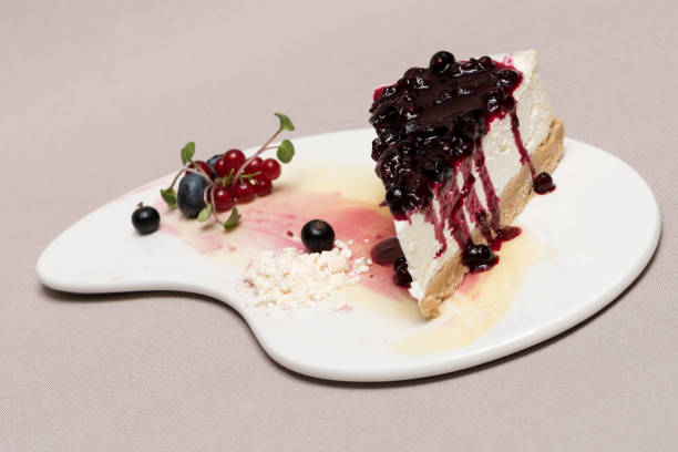 istock Fancy dessert with cheesecake and forest fruits 1082327656