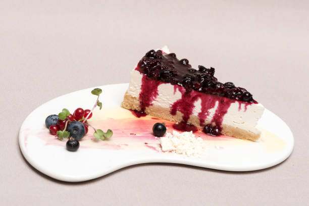 istock Fancy dessert with cheesecake and forest fruits 1082327666