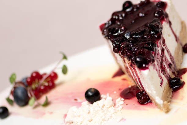 istock Fancy dessert with cheesecake and forest fruits 1082327706