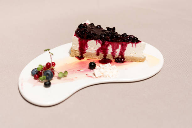istock Fancy dessert with cheesecake and forest fruits 1082327822