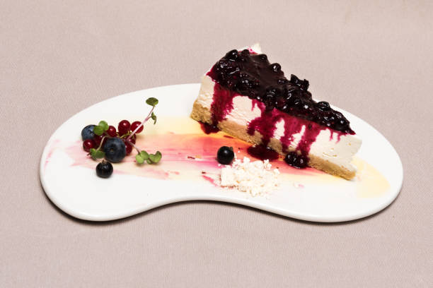 istock Fancy dessert with cheesecake and forest fruits 1082327858