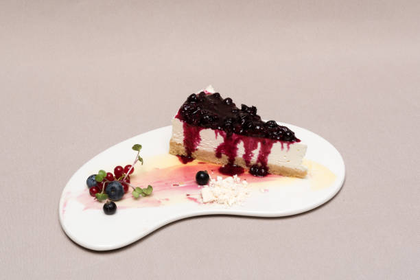 istock Fancy dessert with cheesecake and forest fruits 1082327876