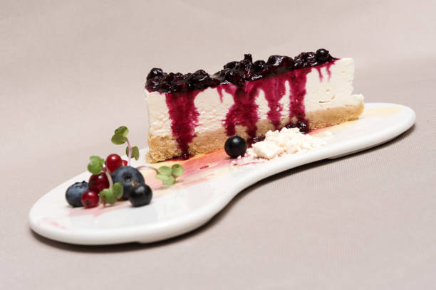 istock Fancy dessert with cheesecake and forest fruits 1082327914