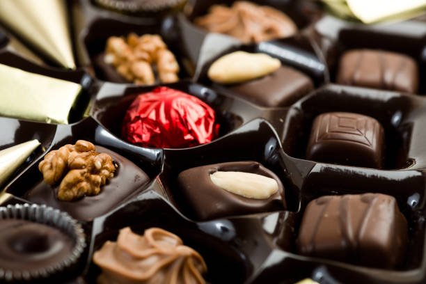istock Box of Assorted Chocolates for Valentine's Day 1082328064
