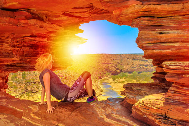 istock Kalbarri Nature's Window woman 1082329572