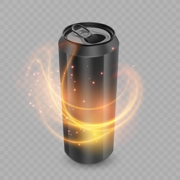 istock Template for Energy drink package design, Aluminum can of Black color 1082329626