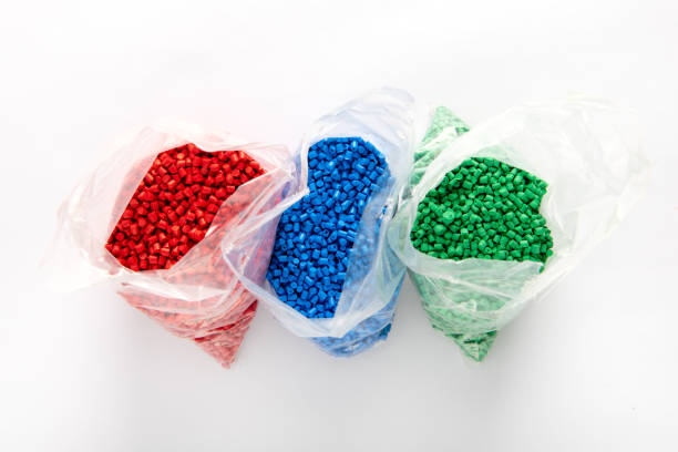 istock Bags of colorful plastic granules 1082337272