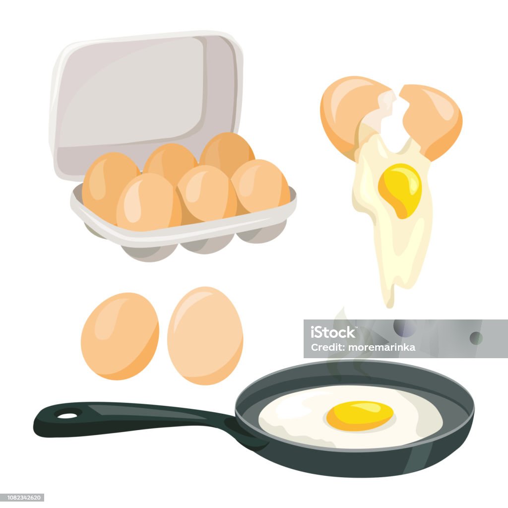 계란 전체 집합 벡터 깨진 계란 요리 달걀에 대한 스톡 벡터 아트 및 기타 이미지 - 달걀, 깨짐, 상자 - Istock