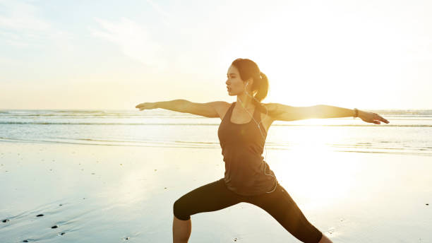 istock Enjoying the beauty of the beach while working out 1082345316