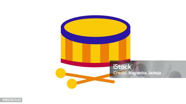 Snare Drum And Drumsticks Stock Illustration - Download Image Now - Drum - Percussion Instrument, Drumstick, Snare Drum