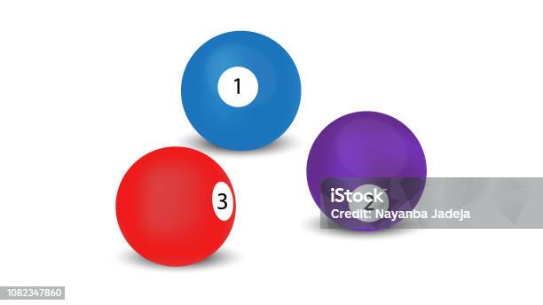 Billiard Balls Set Stock Illustration - Download Image Now - Snooker Ball, White Background, Arts Culture and Entertainment