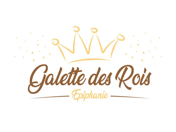 Vector illustration of Galette des Rois - Epiphany