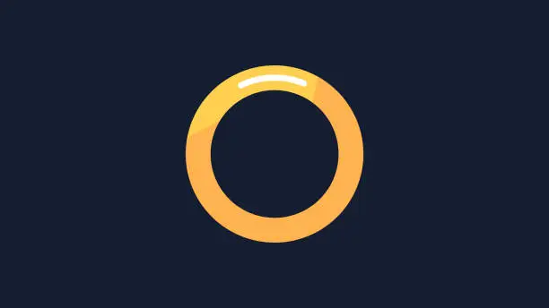 Vector illustration of Golden core ring icon