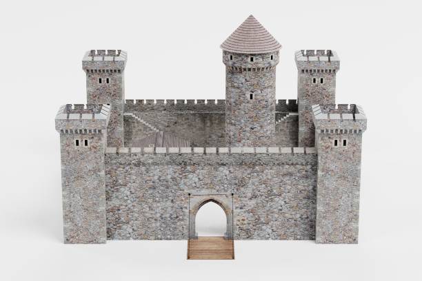 istock Realistic 3D Render of Medieval Castle 1082352928