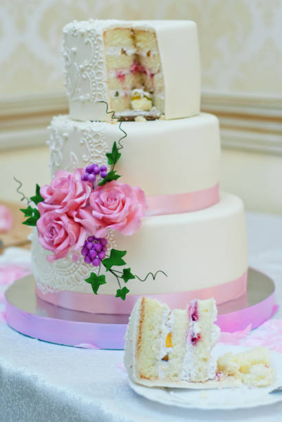 istock Sweet cake on a festive buffet. Cake on the table in the restaurant. 1082359104