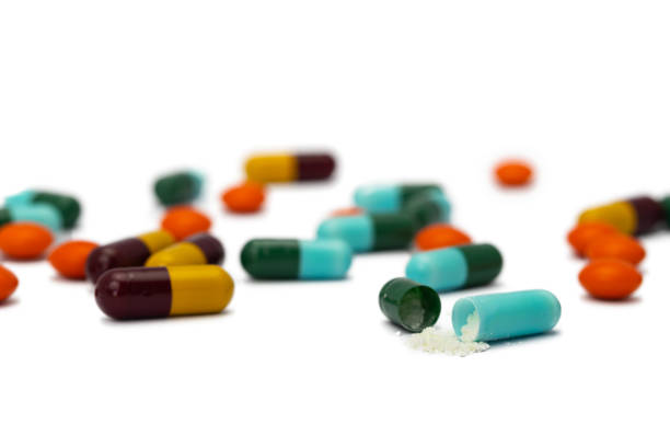 錠剤やカプセルの薬 - amoxicillin ストックフォトと画像