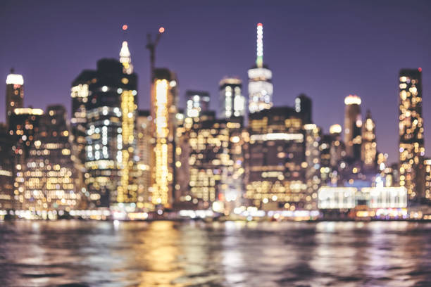 istock Blurred New York City skyline, USA. 1082371578
