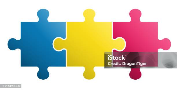 3 Pieces Puzzle Design Stock Illustration - Download Image Now - Three Objects, Jigsaw Piece, Puzzle