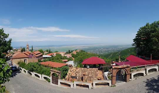 Alazani valley. Georgia's wine-growing regions. Old fortifications in Sighnaghi the capital of the wine region Kakheti in Georgia, Caucasus