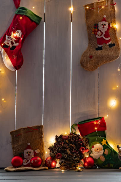 istock Christmas decoration on a wooden background 1082402614