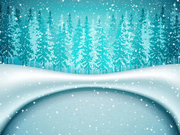 Vector illustration of Winter landscape