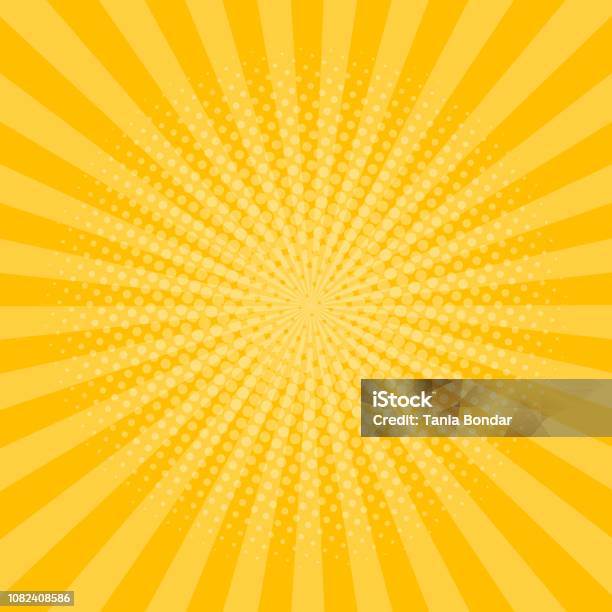 Halftone Rays Rays Background With Halftone Effect Stock Illustration - Download ...