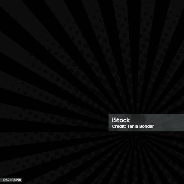 Halftone Rays Dark Rays Halftone Background Stock Illustration - Download Image Now ...