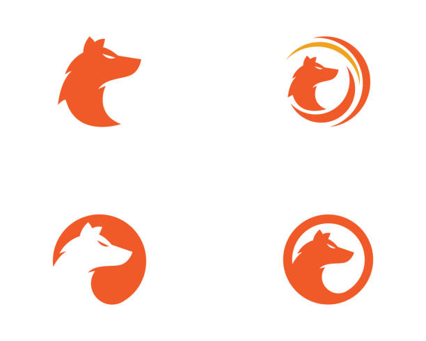 Fox vector illustration Fox vector illustration silhouette icon design fire fox stock illustrations