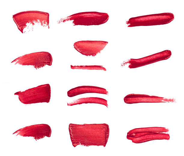 Collection of smudged lipsticks isolated on white Collection of smudged lipsticks isolated on white for sale flash stock pictures, royalty-free photos & images