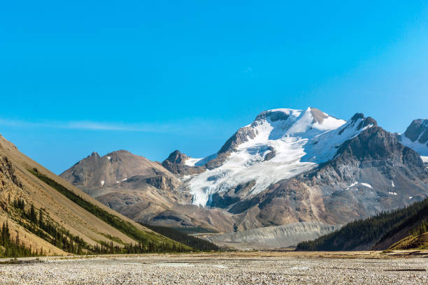 A snow cape mountain in Banff National Park