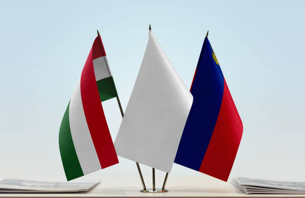 istock Flags of Hungary and Liechtenstein 1082422318