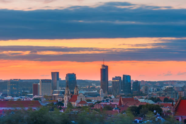 istock Old town and skyscrapers, Vilnius, Lithuania 1082426304