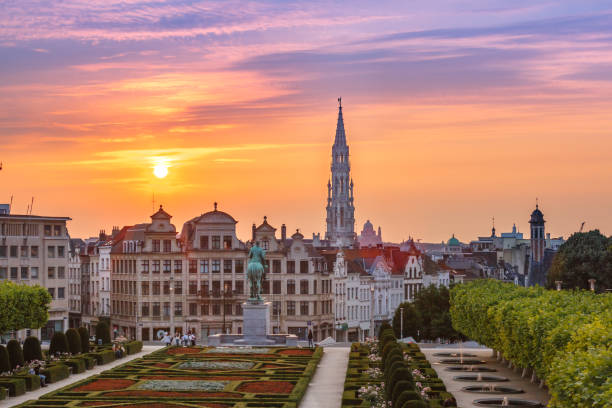 istock Brussels at sunset, Brussels, Belgium 1082428736