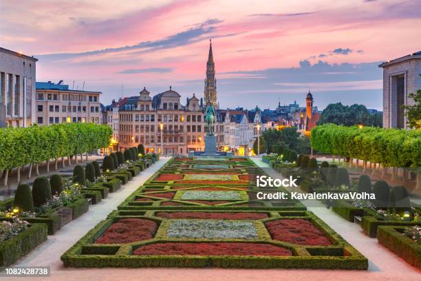 Brussels At Sunset Brussels Belgium Stock Photo - Download Image Now - City of Brussels, Belgium, City