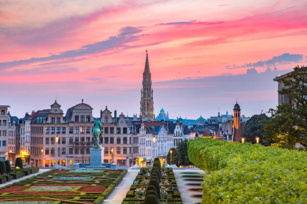 istock Brussels at sunset, Brussels, Belgium 1082428744