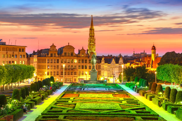 istock Brussels at sunset, Brussels, Belgium 1082428748