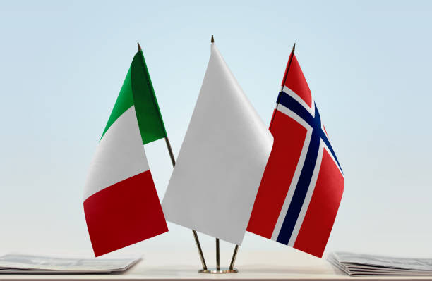 istock Flags of Italy and Norway 1082432130