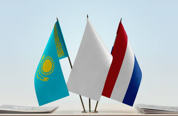 istock Flags of Kazakhstan and Netherlands 1082434128