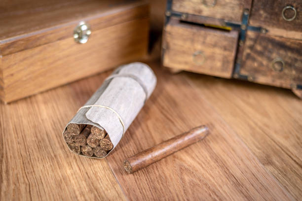 Roll of hand made Cuban cigars