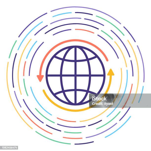 Climate Change Line Icon Illustration Stock Illustration - Download Image Now - Globe - Navigational Equipment, Change, Climate