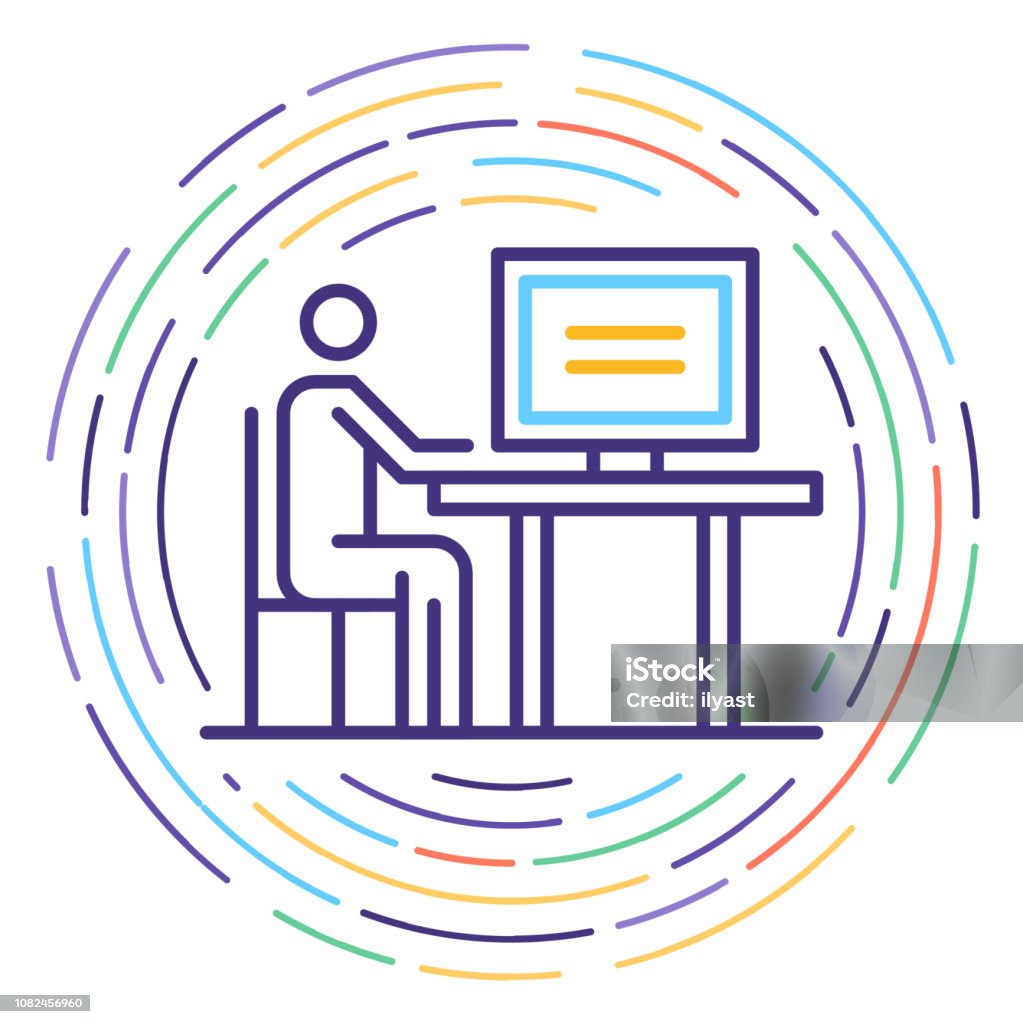 Consumer Protection Line Icon Illustration Line vector icon illustration of consumer protection with maze like background. Circle stock vector